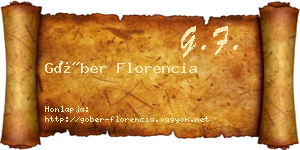Góber Florencia névjegykártya